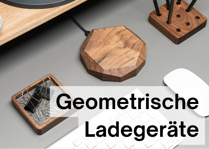 Luxuriöse geometrische kabellose Holzladegeräte