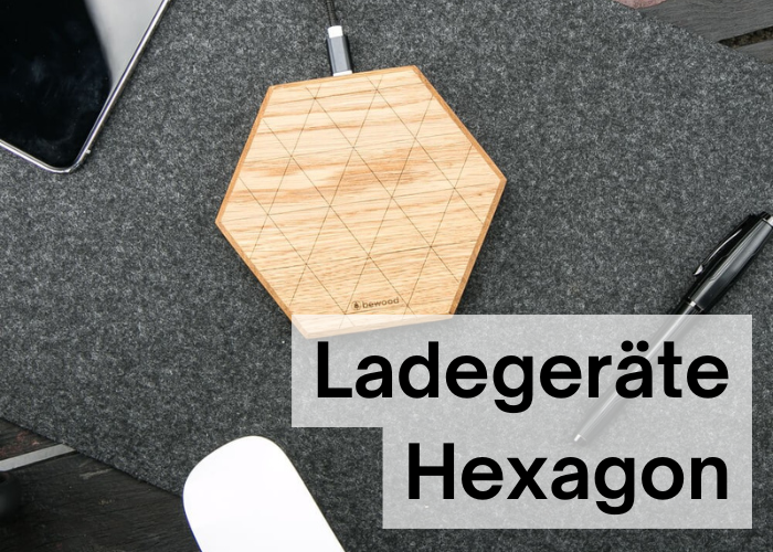 Luxuriöse sechseckige kabellose Holzladegeräte