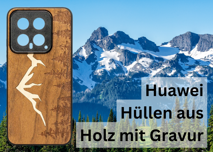 Huawei: Hüllen aus Holz mit Gravur