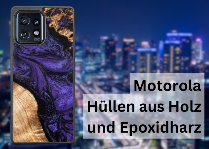 Motorola Hüllen aus Holz und Epoxidharz