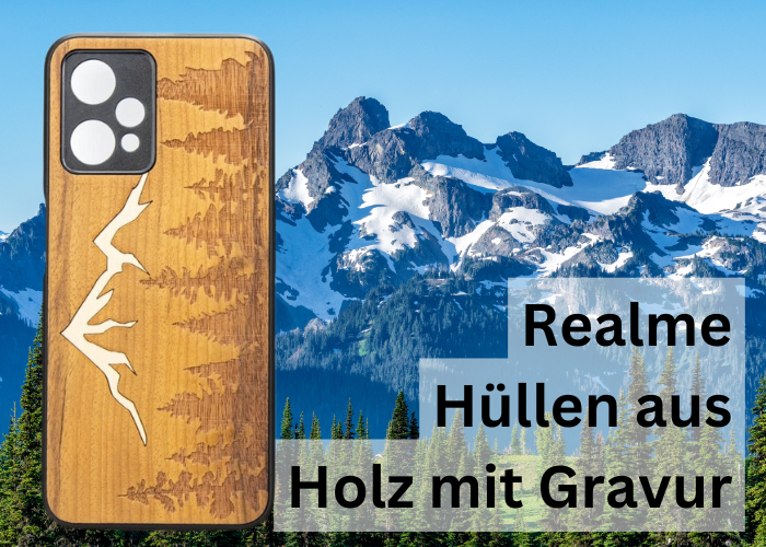 Realme: Hüllen aus Holz mit Gravur